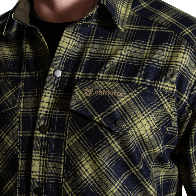 Сорочка “Буревій” (Logo Tan) Lime Green/Navy (8659), XS - изображение 4