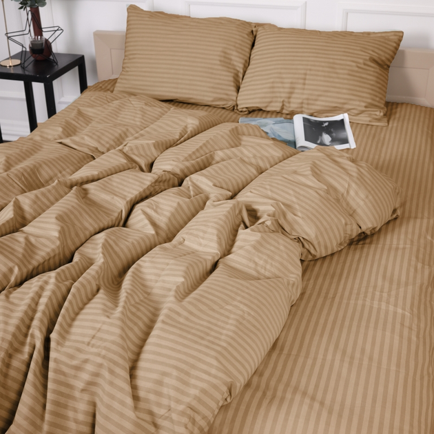 Підковдра MirSon Євро 200х220 см Бязь 17-0610 Stripe Light Brown від Rozetka на платформі USKIDKA Акція на Підковдра MirSon Євро 200х220 см Бязь 17-0610 Stripe Light Brown від Rozetka