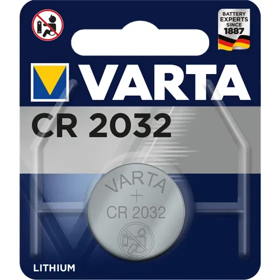 Батарейка літієва VARTA Lithium 6032 (CR2032) - Фото 2 Батарейка літієва VARTA Lithium 6032 (CR2032) - зображення 2