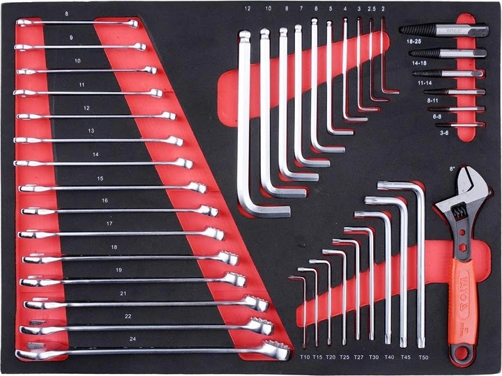 Wózek narzędziowy YATO 5 półek na 4 kołach 7 szuflad 980 x 770 x 465 mm (YT-55290)   - obraz 3