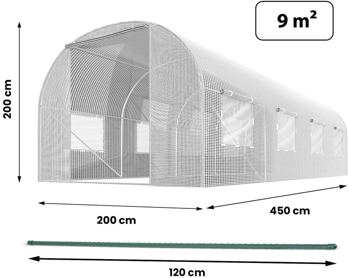 Садова теплиця Plonos 2 x 4.5 м (4972-B) - зображення 4