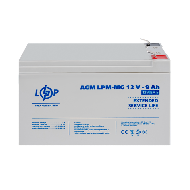 Акумулятор мультигелевий LogicPower LPM-MG 12V - 9 Ah - изображение 2