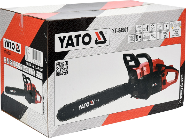 Бензинова ланцюгова пила YATO YT-84901 2.45 лс (5906083033889) - зображення 3