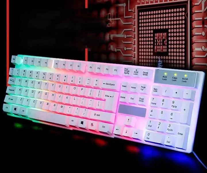 Клавиатура проводная Yelandar AN-T20 с LED подсветкой от USB 8923 - изображение 3