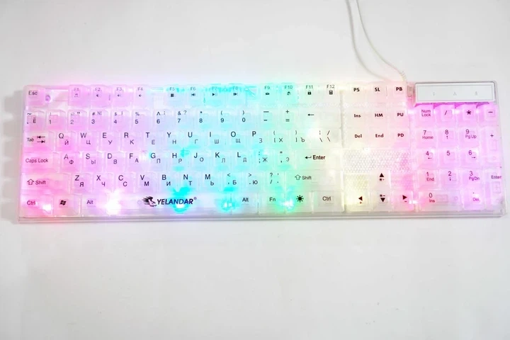 Клавиатура проводная Yelandar AN-T20 с LED подсветкой от USB 8923 - изображение 5