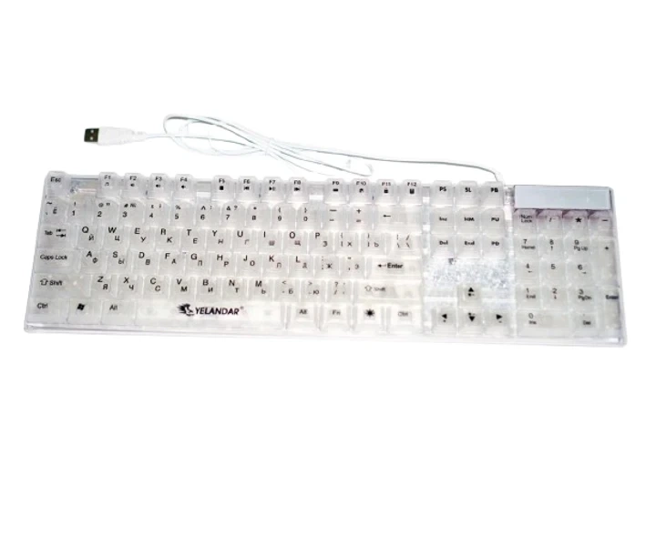 Клавиатура проводная Yelandar AN-T20 с LED подсветкой от USB 8923 - изображение 7