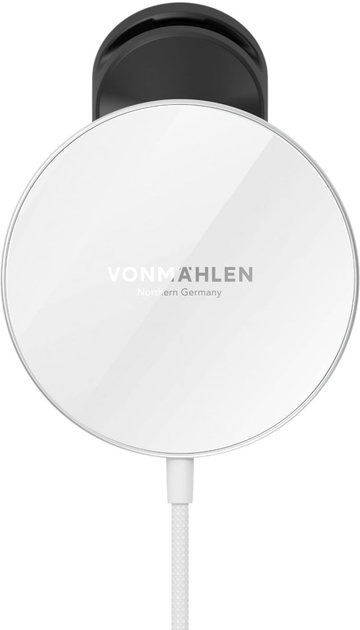 Автомобільна бездротова зарядка Vonmahlen Aura Car White (AUC00006) - зображення 1