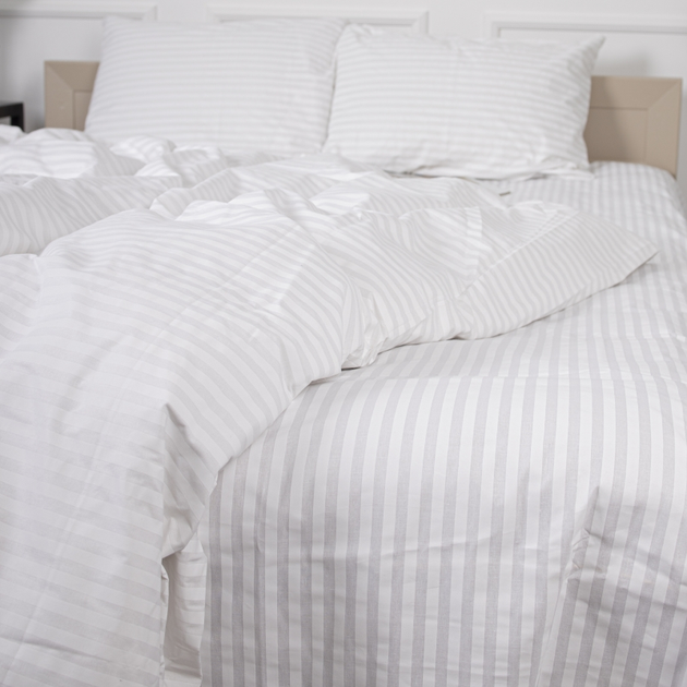 Простирадло MirSon Бязь 17-0605 Stripe White 150х220 см від Rozetka на платформі USKIDKA Акція на Простирадло MirSon Бязь 17-0605 Stripe White 150х220 см від Rozetka
