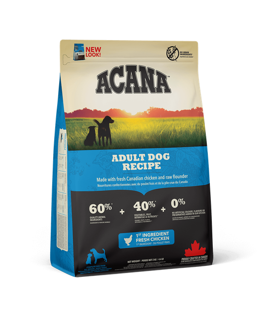 Сухой корм для собак взрослых всех пород ACANA Adult Dog Recipe 2 кг (a52520) - Фото 1 Сухой корм для собак взрослых всех пород ACANA Adult Dog Recipe 2 кг (a52520) - изображение 1