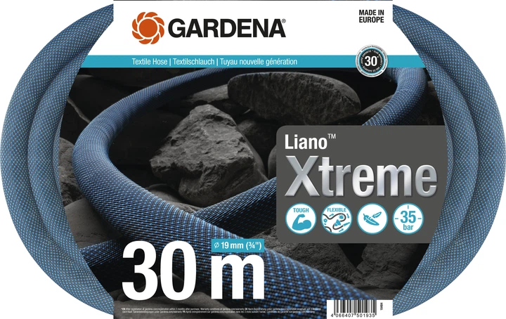 Текстильний шланг Gardena Liano Xtreme 19 мм (3/4") 30 м (18484-20.000.00) - зображення 3