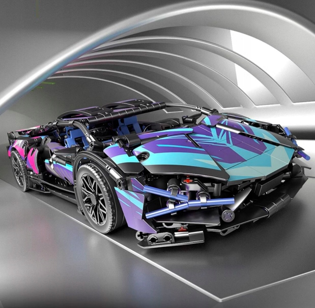 Конструктор суперкар на пульті керування Lamborghini 1314 деталей - Фото 3 Конструктор суперкар на пульті керування Lamborghini 1314 деталей - зображення 3