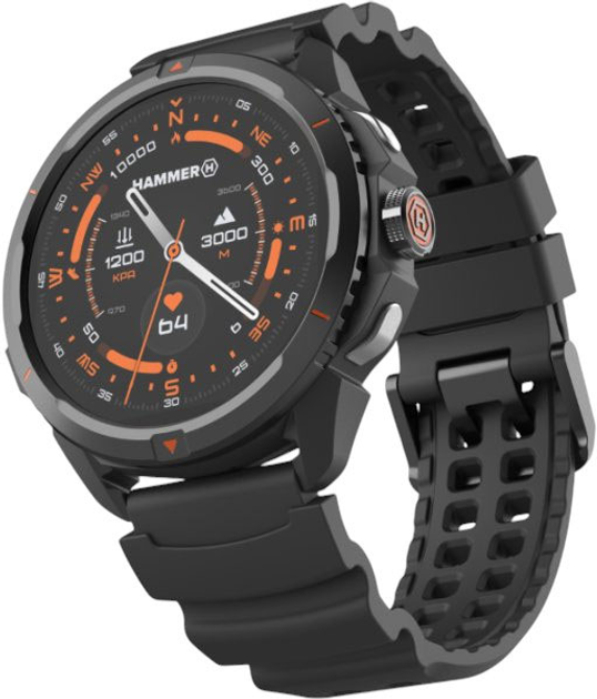 Smartwatch Hammer Watch 2 Black-Orange (SMA002929) - obraz 3