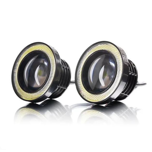 Противотуманные LED фары с ангельскими глазками 64mm 10W 1200lm (2шт) - изображение 3