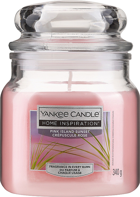 Ароматична свічка Yankee Candle Рожевий острівний захід сонця 340 г (5038581038940) - зображення 1