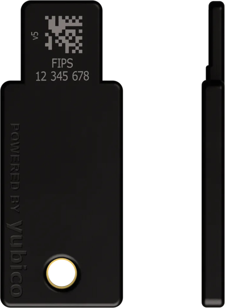 Ключ безпеки Yubico YubiKey 5 USB-A NFC FIPS Black (5060408464229) - зображення 3
