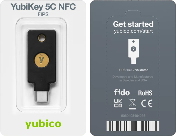 Klucz bezpieczeństwa Yubico YubiKey 5C USB-C NFC FIPS Black (5060408464236) - obraz 6