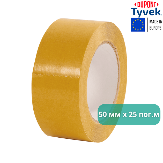 Клейка акрилова стрічка TYVEK, двостороння, 50 мм x 25 м - зображення 6