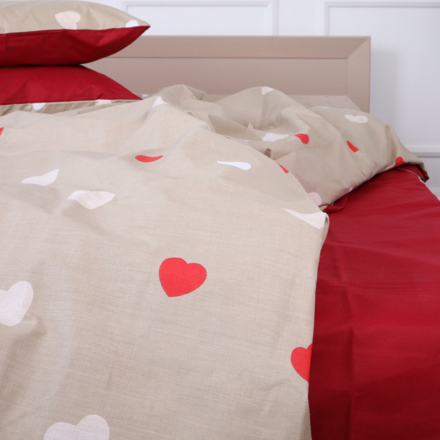 Фото - Постільна білизна MirSon Простирадло  Ranforce Elite 17-4750 Multicolored hearts 200x220 см  