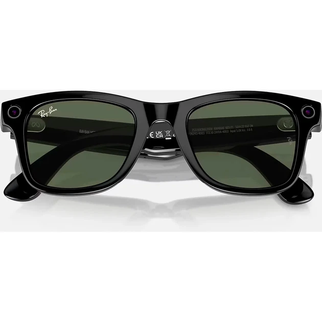 Смарт-окуляри Ray-Ban Meta Wayfarer Shiny Black Frame Green Lenses (RW4006 601/71 50-22) [101567] - зображення 5