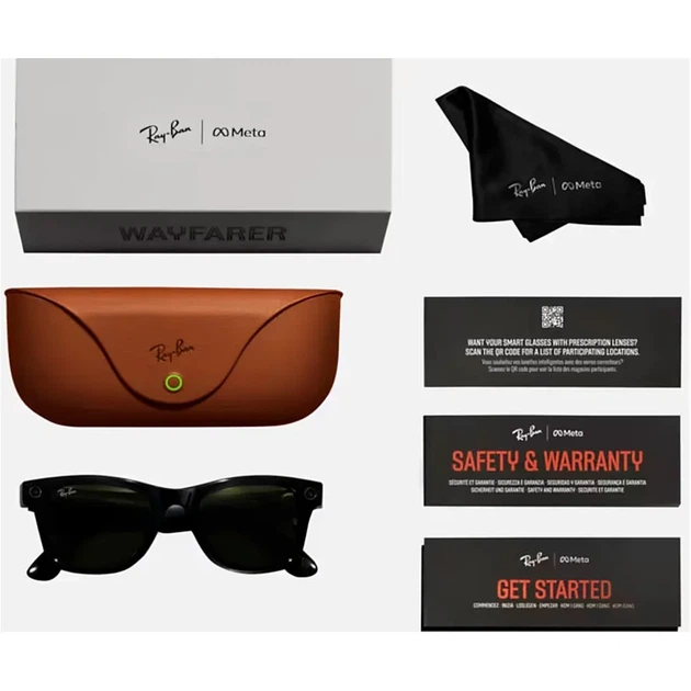 Смарт-окуляри Ray-Ban Meta Wayfarer Shiny Black Frame Green Lenses (RW4006 601/71 50-22) [101567] - зображення 7