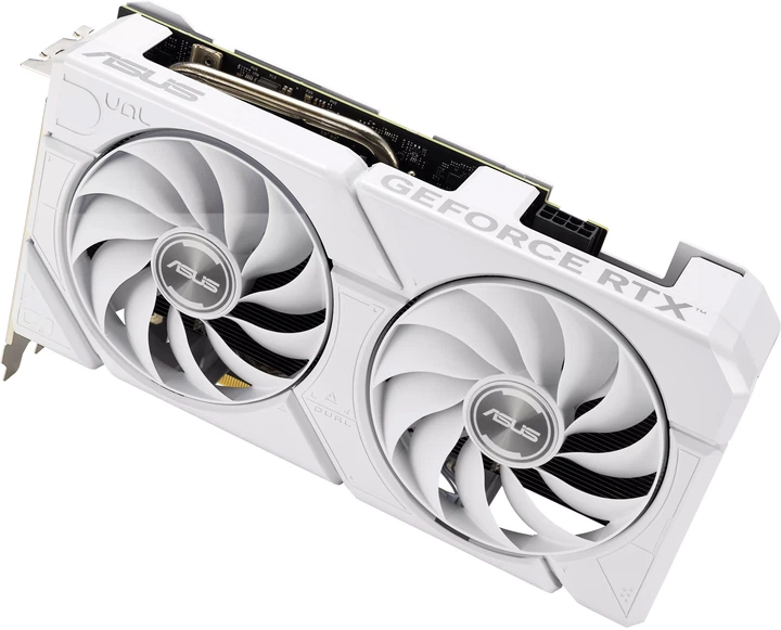 Відеокарта ASUS PCI-Ex GeForce RTX 4060 Ti Dual EVO White OC Edition 8GB GDDR6 (128bit) (2595/18000) (1 x HDMI, 3 x DisplayPort) (DUAL-RTX4060TI-O8G-EVO-WHITE) - Фото 7 Відеокарта ASUS PCI-Ex GeForce RTX 4060 Ti Dual EVO White OC Edition 8GB GDDR6 (128bit) (2595/18000) (1 x HDMI, 3 x DisplayPort) (DUAL-RTX4060TI-O8G-EVO-WHITE) - зображення 7