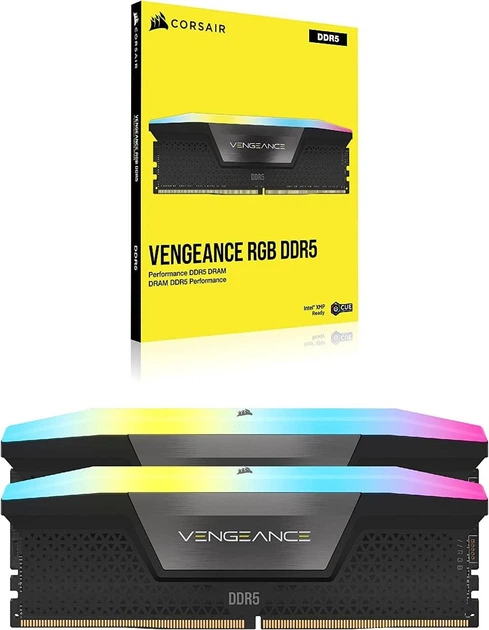 Память для настольных компьютеров Corsair 32 GB (2x16GB) DDR5 6400 MHz Vengeance RGB (CMH32GX5M2B6400C36) - изображение 6