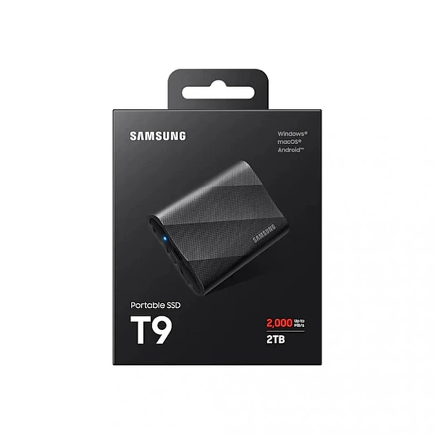 SSD накопитель Samsung T9 2 TB Black (MU-PG2T0B) - Фото 2 SSD накопитель Samsung T9 2 TB Black (MU-PG2T0B) - изображение 2
