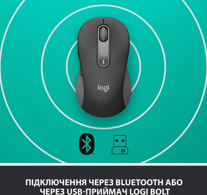 Мышь Logitech Signature M650 L Wireless Mouse Graphite (910-006236) - Фото 4 Мышь Logitech Signature M650 L Wireless Mouse Graphite (910-006236) - изображение 4