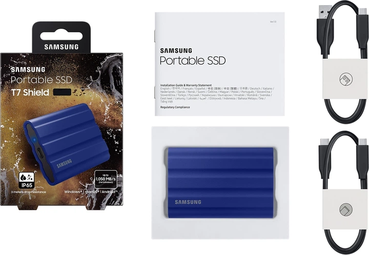 Внешний SSD накопитель 2 TB Samsung T7 Shield Blue (MU-PE2T0R/EU) - изображение 8