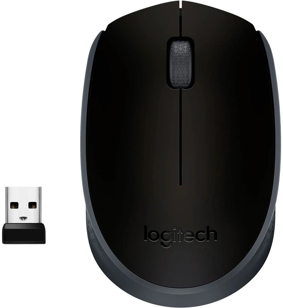 Мышь Logitech M171 Wireless Black/Grey (910-004424) - Фото 1 Мышь Logitech M171 Wireless Black/Grey (910-004424) - изображение 1