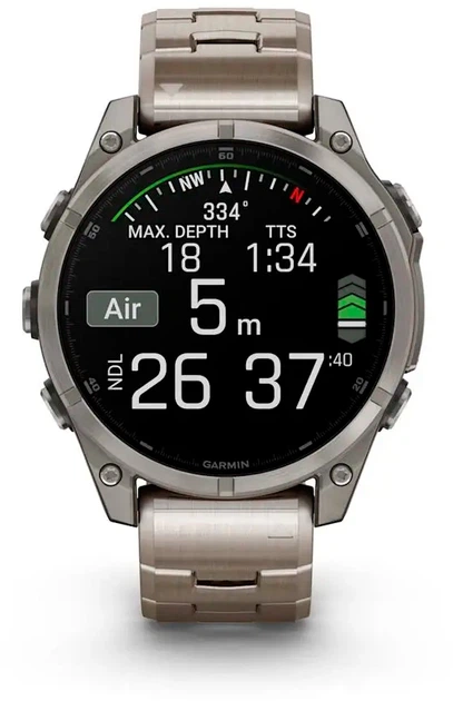 Смарт-часы Garmin fenix 8 47mm AMOLED Sapphire Titanium with Vented Titanium Bracelet (010-02904-40) - изображение 10