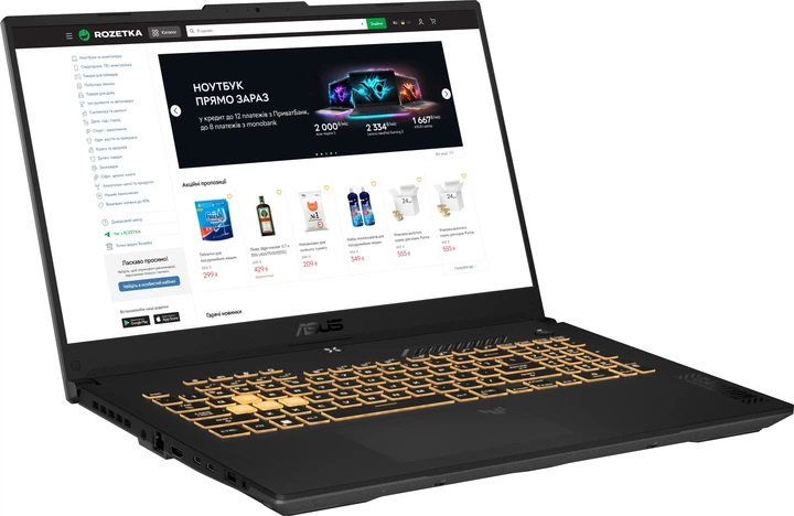 Ноутбук ASUS TUF Gaming F17 FX707VI-LL100 (90NR0FI5-M006M0) Mecha Gray / 17.3" IPS WQHD 240 Гц / Intel Core i7-13620H / RAM 32 ГБ / SSD 1 ТБ / nVidia GeForce RTX 4070, 8 ГБ - изображение 3