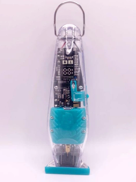 Аккумуляторный триммер для стрижки бороды и усов с USB и LED-дисплеем Daling DL-1631 Pro Голубой - изображение 4
