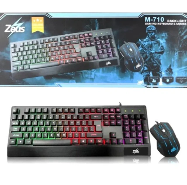Набор: игровая клавиатура + мишка с подсветкой Zeus GAMING KEYBOARD M-710 Черный - изображение 4