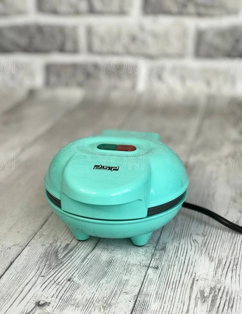 Мини вафельница с антипригарным покрытием 550 Вт DSP KC-1176 Бирюзовый - изображение 2