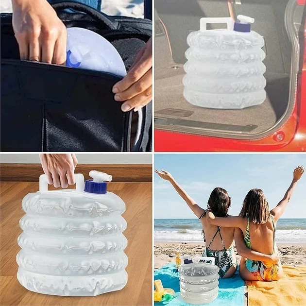 Складная канистра для воды RIAS R-518 с краном 10L White (3_06222) - Фото 4 Складная канистра для воды RIAS R-518 с краном 10L White (3_06222) - изображение 4