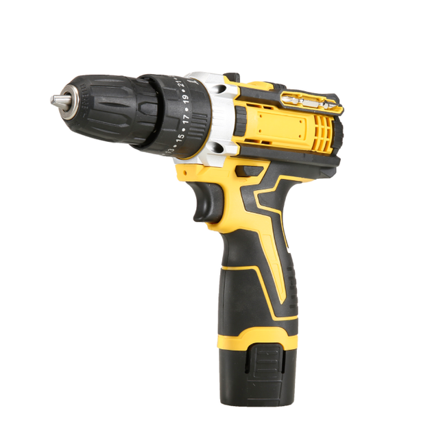 Шуруповерт-дриль акумуляторний 1344-1 12V 2xАКБ у кейсі Yellow - зображення 6