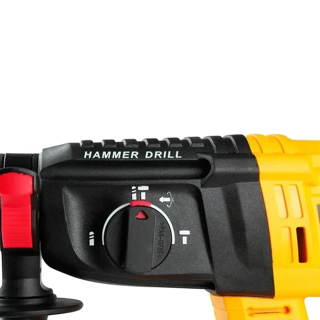 Перфоратор аккумуляторный RIAS Hammer Drill 21V 2xАКБ в кейсе Yellow (3_06205) - изображение 6