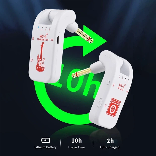 Цифровая радиосистема для гитары (инструментальная) Deviser WS-4 2.4G White - изображение 6