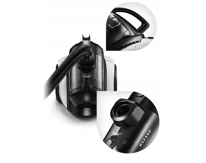 Пилосос Mozano Smart Cyclonic 4000Вт Білий AGD/ODK/B/02#BIAL+ 7 насадок + чохол для зберігання - Фото 3 Пилосос Mozano Smart Cyclonic 4000Вт Білий AGD/ODK/B/02#BIAL+ 7 насадок + чохол для зберігання - зображення 3