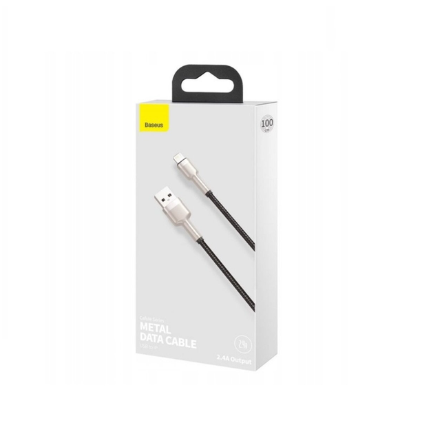 Кабель Baseus Cafule Series Metal Data Cable USB to Lightning 2.4A 1m Black (CALJK-A01) - зображення 6