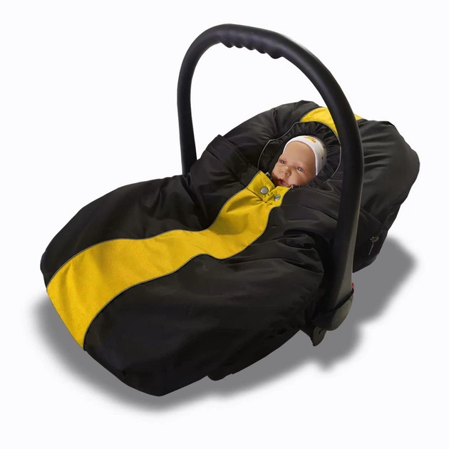 Всесезонный трансформер 4 в 1, вкладыш-конверт "All-Season Baby Travel CC", ART-0000685, чорный с желтым - изображение 7