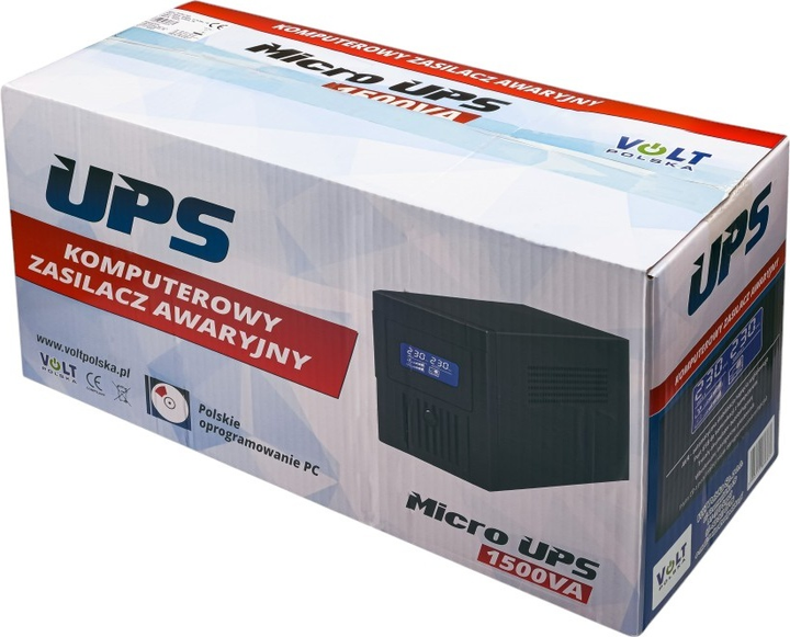 UPS Volt MicroUPS 1500VA/900W 2 x 9Ah (5UP1500029) - obraz 7