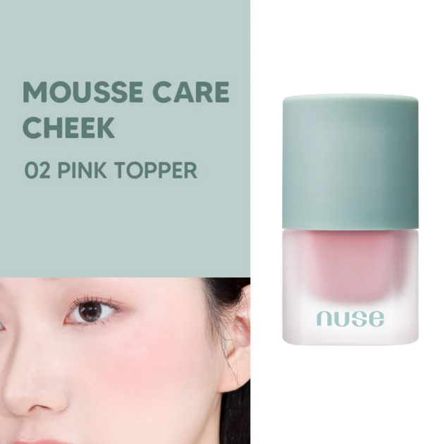 Róż do policzków Nuse Mousse Care Cheek 02 Pink Topper 16 ml (8809625248765) - obraz 6