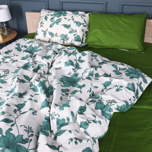 Комплект постільної білизни Mirson Двоспальний 175х210 см 17-0719 Foliage on White Бязь від Rozetka на платформі USKIDKA Акція на Комплект постільної білизни Mirson Двоспальний 175х210 см 17-0719 Foliage on White Бязь від Rozetka