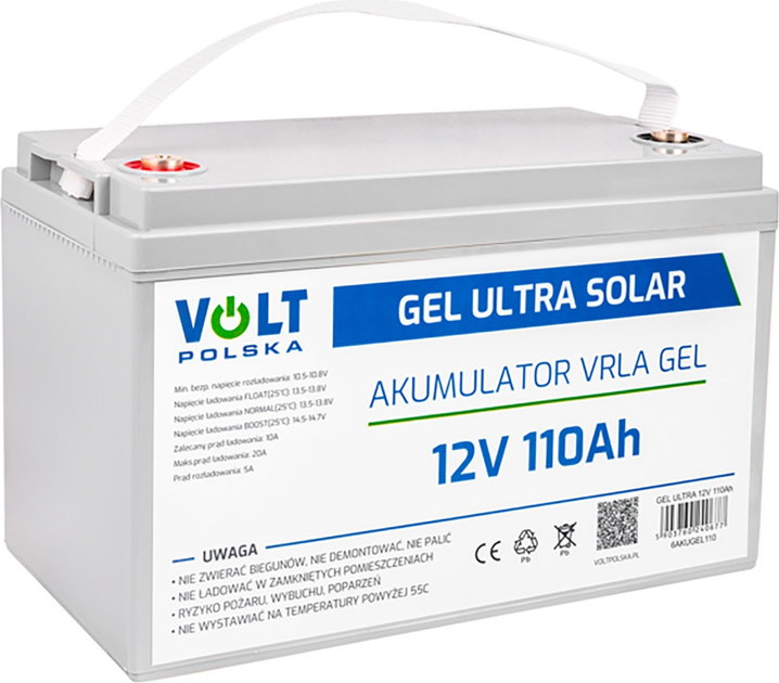 Akumulator Volt GEL ULTRA SOLAR 12 V 110 Ah (6AKUGEL110) - obraz 3