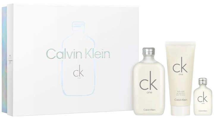 Набір унісекс Calvin Klein One туалетна вода 100 мл + туалетна вода 15 мл + гель для душу 100 мл (3616304966538) - зображення 1