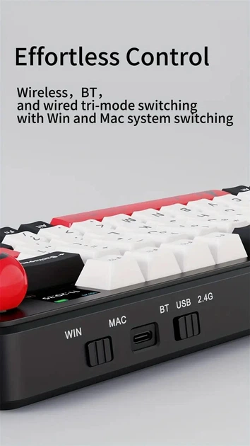 Клавиатура AJAZZ AK820 MAX Plus White-Orange Беcпроводная Игровая