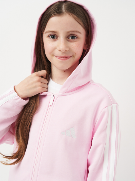 Подростковый спортивный костюм (толстовка + штаны) Adidas J 3S Ft Ts 220 JN6482 146-152 см Розовый (4067901413281) - изображение 5