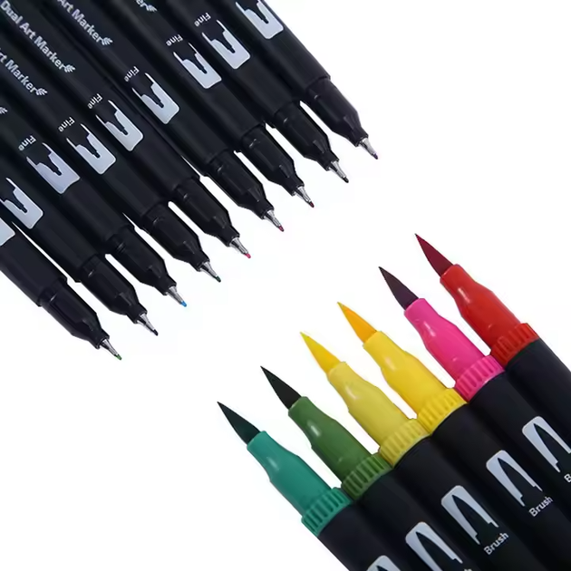 Набір акварельних маркерів Brush 72 кольори двосторонні Brush (JDT-0846414) - зображення 4